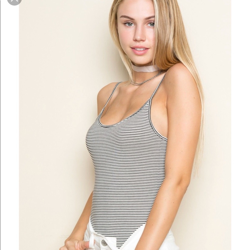Striped bodysuit